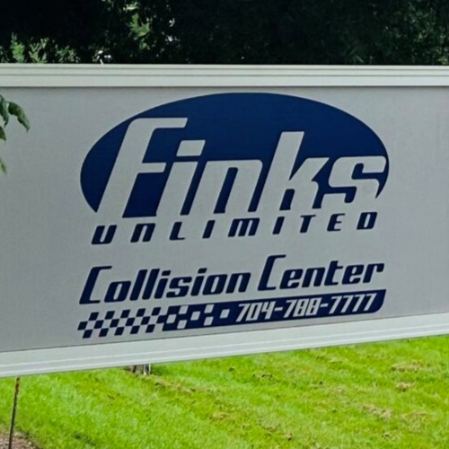finks colliison road sign finks collision road sign